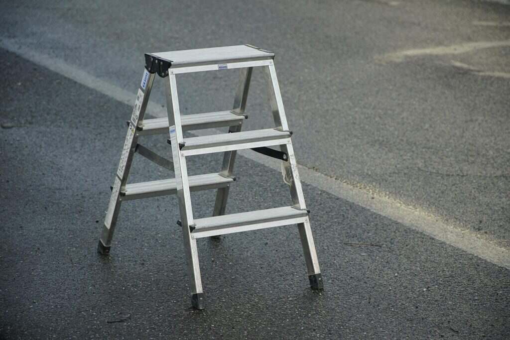 ladder, street, parking, steps, ladder, ladder, ladder, ladder, ladder